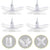 Charkee 25W Cool Day Mini fan Blade 4 Leaf Foldable LED Bulb with Angle Adjustable Ceiling Lights Home Pack of 4