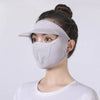 Sunscreen Mask With Brim Ice Silk Face Cover UV Protection Visor