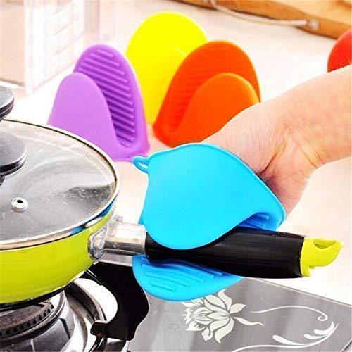 Silicone Pot Holders Heat Resistant, Oven Mitts Gloves Cooking Pinch Grips Glove Hand Clip