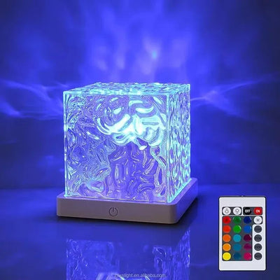 Dynamic Water Ripple Projection Light, USB Portable Night Lamp for Home Decor