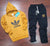 Full Sleeves Printed Tracksuit for Men (Yellow & Black, M)