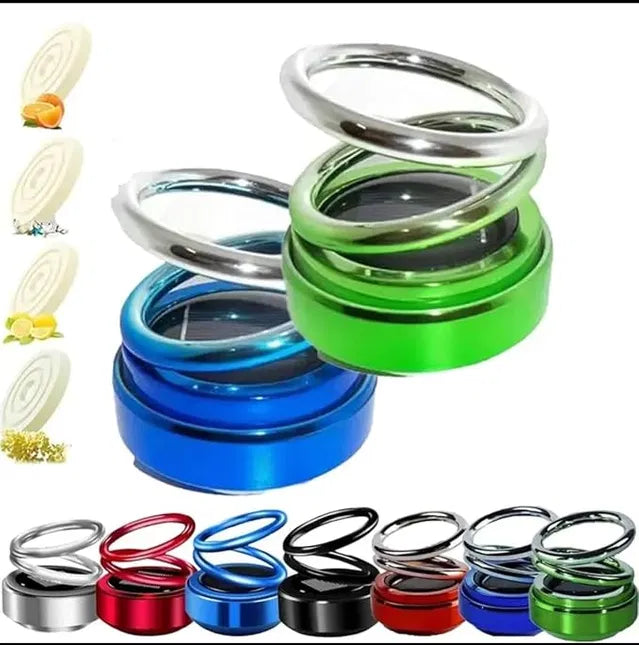 Metallic Double Spring Solar Perfume! Enjoy fresh scent and style with the Solar Rotating Dashboard